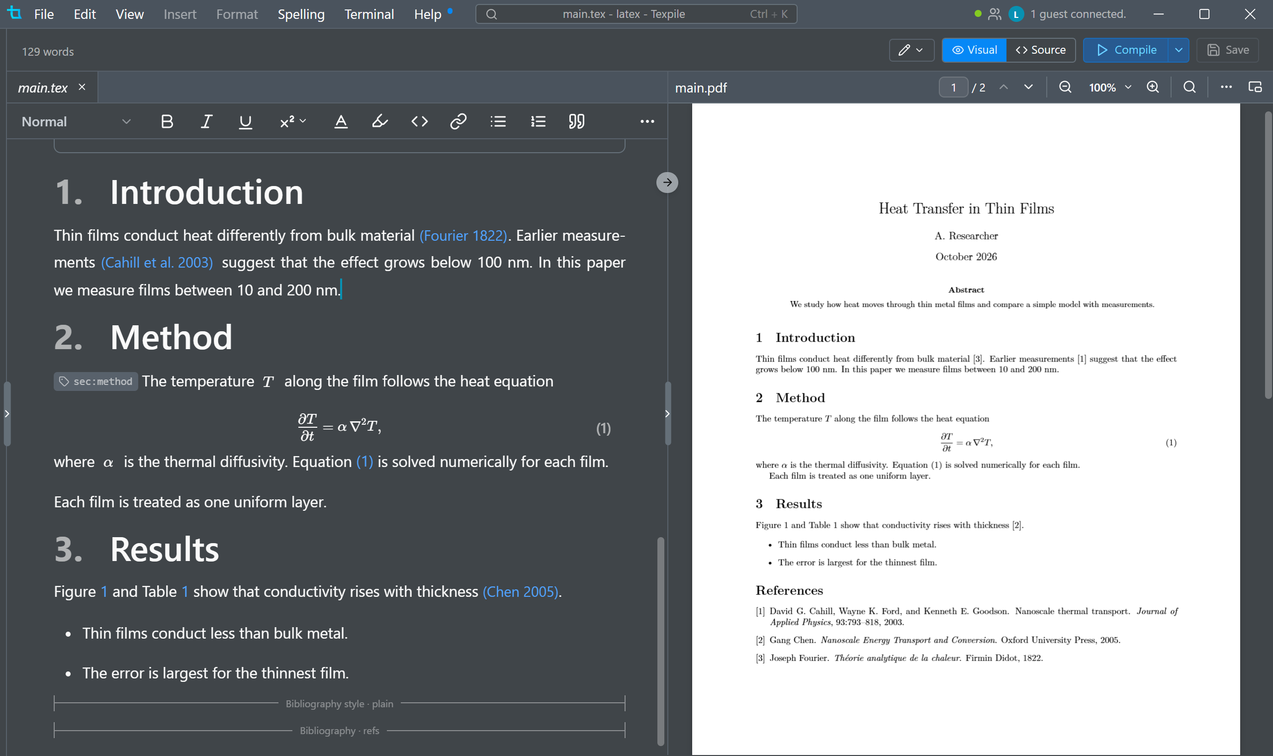 Write together in real time