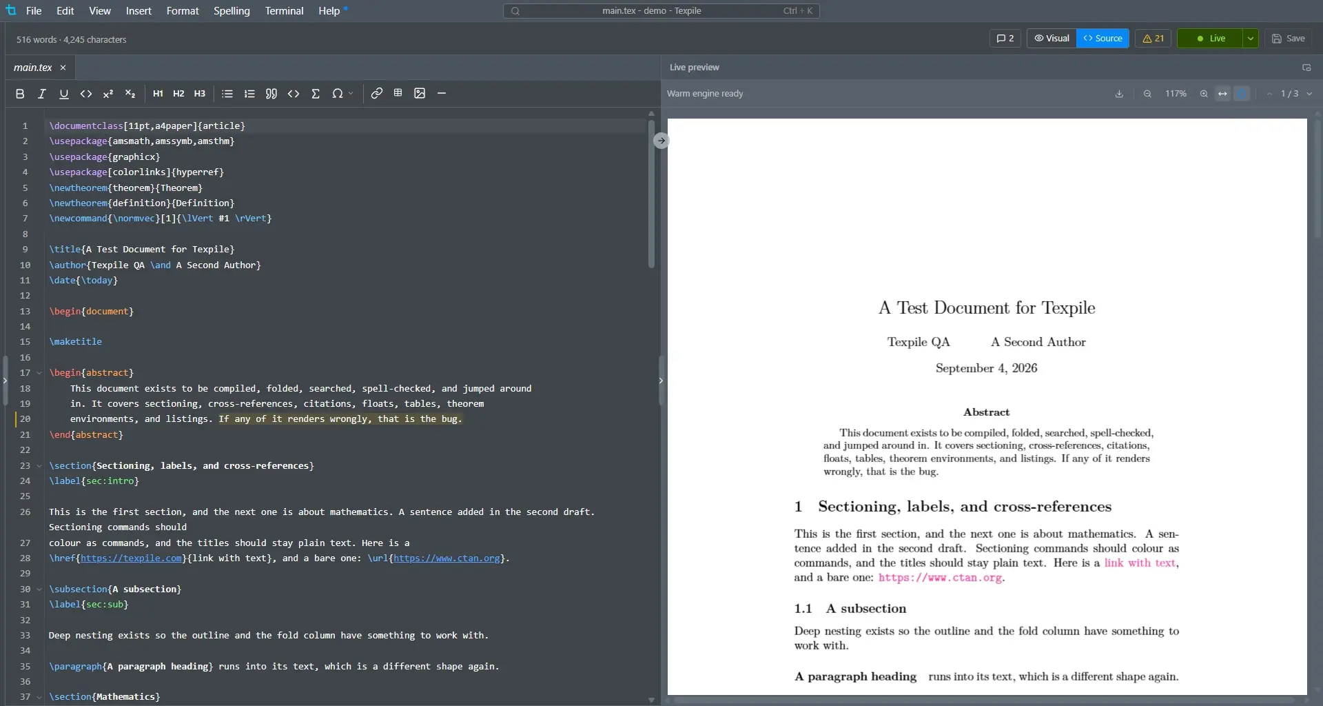 Live preview compiling as you type