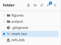 The sidebar header and the file tree