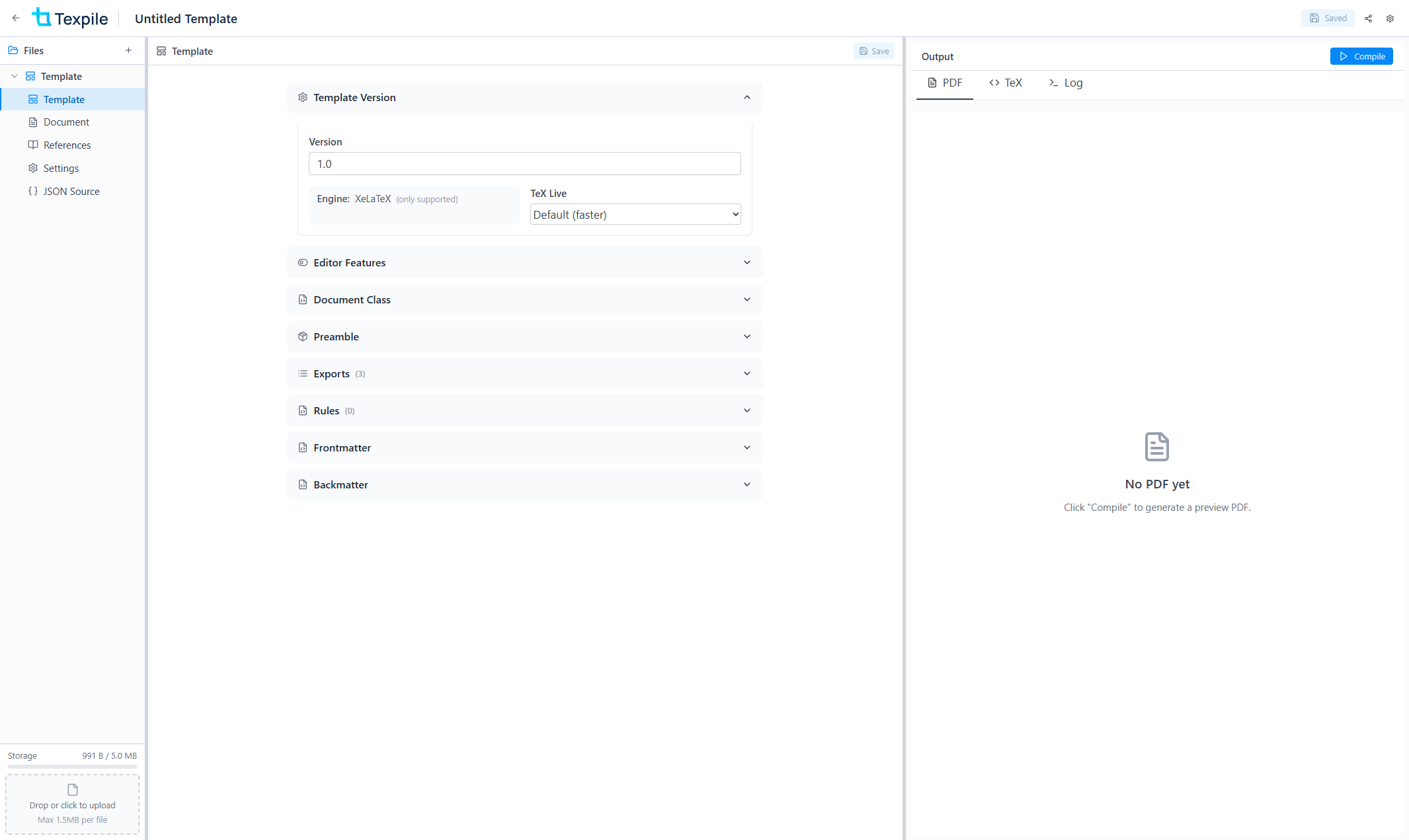 Template Editor Overview